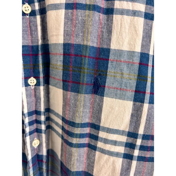 Ralph Lauren Blake XL Plaid Short Sleeve Button Down Shirt 100% Cotton - Picture 3 of 5